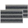 Astra Zerbino per esterni, antiscivolo, resistente alle intemperie, per esterni e esterni, set da 2, 45 x 75 cm, grigio