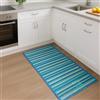 GX GARGIX Tappeto Cucina Antiscivolo, Passatoia Lavabile, Set Stuoie Multiuso con Bordo in Tessuto Degrade Cucina Varie Misure e Colori (50X340cm, NMB-22 Azzurro)
