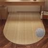 Odot Tappeto Sedia Ufficio Gaming, Stampa Lino Tappeto Salvapavimento Silicone Antiscivolo Protettore del Pavimento Tappetino per Sedia da Ufficio con Ruote per Parquet (Beige,80x120cm)
