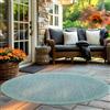 Carpettex Tappeto da Esterno Impermeabile 200 cm Rotondo Blu - Tappeto Resistente alle Intemperie e Lavabile in Lavatrice - Tappeto per Giardino, Terrazza, Balcone, Campeggio