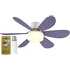 Fiorky Ventilatori da Soffitto con Luci e Telecomando, Ventilatore con Attacco E27 Base E27 42 cm Lampadina LED Ventilatore da Soffitto 3 velocità Dimmerabile for Camera da Letto Soggiorno C