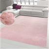 Teppich-Traum Tappeto Shaggy Tappeto shaggy Tappeto shaggy Flokati in rosa, 140x200 cm
