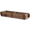 Chic Antique A forma di mattone Anticato con 2 scomparti Scatola in legno Stand Ciotola (Marrone L 56 cm x H 10 x B 15 cm)