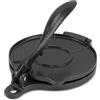 Jwthee Pressa per tortilla, Tortilla Maker, Pressa per tortilla in alluminio, Pressa per tortilla di farina, Pressa Rotis, Pressa per quesadilla, Taco Maker (20 cm Nero)