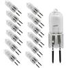 JZLBBC Lampadine AlogeneG5.3 12V 20W 35W 50W 75W 100W Alogena Lampadina Capsula GU5.3 base a doppio ago Dimmerabile Bianco Caldo,20W,20Pc
