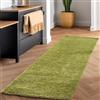 SIMPEX Tappeto pelo lungo, Unicolor - Monocroma, Tappeto Verde, 80 x 150 cm, Tappeti in stile moderno, soggiorno
