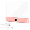 EasyByMall Smart LED Book Light, ricaricabile 1200 mAh, 3 modalità di colore, luminosità regolabile, protezione degli occhi, lampada da lettura 185 x 22,5 x 153 mm, nero, bianco, rosa (rosa)