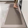 Treer Tappeto Cucina Antiscivolo Lavabile, Tappeto per Cucina in Diatomite Tappeti Runner Moderni Tappetino Assorbente per Ingresso Bagno (quadrato marrone,60x180cm)