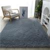 YUANWAN Tappeto Moderno Tappeto Antiscivolo 80 x 60 cm con Fondo Antiscivolo Tappeti Grandi per Camera da Letto Tappeti Salotto Shaggy per Soggiorno Home Room Décor, Grigio