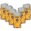 Hofbräuhaus München Set di 6 brocche per birra, 0,5 l, originale Isarseidel, boccale per birra con stemma HB e scritta tradizionale (6 pezzi, 0,5 L)