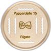Pastidea - Trafila in Bronzo Pappardelle Rigate 15mm compatibile con Kenwood. Utilizzando l'adattatore, compatibile con Philips Pasta Maker Avance, Viva, Serie 7000, e altri.