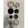 Homely R COMPATIBILI CON IGNIS WHIRLPOOL 4 bruciatori in alluminio con bordo satinato lucido 4 piattini in ferro smaltato per piano cottura a gas KIT B 2543-8P