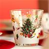 NAMAI - Set di 6 Bicchieri Natalizi, 325 ML, Vetro Resistente, Adatti in Lavastoviglie e Microonde, Eleganza Natalizia, Bicchieri Colorati Vetro, Idea Regalo (ALBERO)