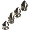 GROWWISH 10 Pezzi Borchie a Cono in Metallo Solido Punte di Proiettile Rivetti Punk per Borsa Artigianale in Pelle Garmet Shoes Decor Collare per Animali Domestici Anti-morso-Argento,8 x 12mm