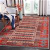 NETLINE Home Tappeto lavabile in lavatrice per cucina, camera da letto, sala da pranzo e soggiorno, adatto agli animali domestici, design orientale, pelo basso, antiscivolo (rosso)