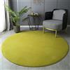 GIBZ Tappeti Rotondo Velluto Corallo Morbido Solido Tappetino Lavabile Bambini Memory Foam per Salotto Camera da Letto, Verde, 120×120cm
