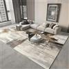 18meng Art Tappeto da soggiorno 140 x 200 cm marrone bianco astratto design moda a righe tappeti per soggiorno camera da letto sala da pranzo corridoio tappeto rettangolare lavabile in lavatrice