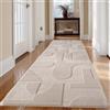 Carpetsale24, Tappeto Decorativo Boho Scandinavo Crema Monocromatico 80x150 cm, Morbido e Facile da Pulire, Lavabile, Effetto 3D, Tappeto per Soggiorno e Camera da Letto