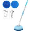 Generic Mop Elettrico Rotondo - Macchina Per La Pulizia Del Pavimento A Rotazione Di 180 Gradi Senza Fi,Pulitore Elettrico Per Pavimenti Rotondi, Lucidatrice Per Pavimenti In Legno, Piastrelle E