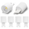 BVCL Lampadina LED G9 1,5 W equivalente a 20 W alogena, 150 lm 230 V non dimmerabile, senza sfarfallio, base in ceramica, 38°, lunga durata, for lampadari di cristallo, microonde, 5 pezzi(Natural white 400