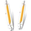 FAKKA Lampadine R7S LED 78mm Dimmerabile, Lampadina LED R7S 78mm 10W Equivalenti a 100W lampada Alogene, Bianca Calda 3000K 1000LM, Nessun Sfarfallio, Illuminazione Fascio 360°, 2er Pack [Classe di efficien