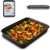 Arca, Teglia Rettangolare Bassa 40x32x3 cm per Forno, Antiaderente e Adatta alla Lavastoviglie, in Alluminio, Made in Italy