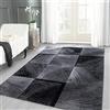 Carpettex Moderno Tappeto per Soggiorno 300x400 (300x400 (280 x 370 cm)), Nero Design Moderno a Quadri - Tappeto a Pelo Corto per Sala da Pranzo e Camera da Letto, Extra Morbido e Facile da Pulire