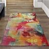 Teppich-Traum Tappeto Moderno a pelo corto - Opere d'Arte multicolore arancione verde (80_x_150_cm)
