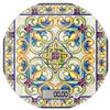 Lupia - Bilancia Digitale da Cucina in Vetro Temperato decorato MAIOLICA BEIGE D.18,5 cm, Idea Regalo con scatola bianca, Display LED, Design Elegante Bomboniera, batteria CR2032, Made in Italy