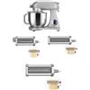 DCG Impastatrice planetaria 7 litri KM1510 DCG 1800W con accessorio spaghetti, sfogliatrice (Grigio)