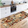 Siunwdiy Tappeto Passatoia cucina Antiscivolo Marocchino, Tappetino da Cucina lavabile Tappeti Runner per Soggiorno camera da letto Poliestere Tappeto Corridoio,Colorato,50x250cm