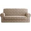 Zucchissime Copridivano Irge Persia Poltrona 2 3 4 Posti Elasticizzato Salva Divano Damasco + Omaggio Set Da Cucina EGIDIOSRL (Beige Chiaro, 4 posti)