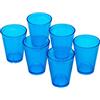 OMADA 6 Bicchieri in Plastica Rigida da 275 ml, Riutilizzabili e Impilabili | Set Bicchieri Acqua per Feste o Party, 8x H10 cm, In Plastica Resistente, Collezione Samba