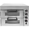 HOMEONENIC Forno elettrico per pizza professionale 3000 W per piano di lavoro, 57 x 47,5 x 44 cm, a doppio strato, mini forno elettrico per pizza 50 - 350 ℃