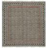 CASAVANI Kilim Rug - Tappeto quadrato in cotone marrone e grigio, per interni ed esterni, facile da lavare a mano, con bordatura, spessore 0,5 cm, per cucina, comodino, enterway