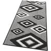 emmevi Tappeto Cucina Rombi Tridimensionali 3D Assorbente Morbido Moderno Antiscivolo 50x135 Nero