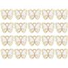 QUARKZMAN 40Pz Ciondoli A Forma Di Farfalla 12.8x10.5mm Bianco | Mini Ciondoli Placcati In Oro, Fai Da Te Per Bigiotteria Bracciali Collane Orecchini Portachiavi Artigianato