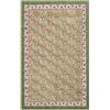CASAVANI Tappeto in cotone stampato a mano, 1,8 m, quadrato, a trama piatta, verde, multicolore, design floreale, facile da lavare, spesso 0,5 cm, lavabile a mano, per interni ed esterni, per sala da