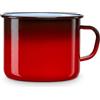 briebe Pentolino Cucina Bollire Latte Acciaio Smaltato 14 cm, Bollitore Vetrificato 1,8 L, Adatto Induzione, Piano cottura, Fuoco, Gas, Forno, Ignea Vintage Rosso