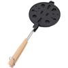 TOPINCN Stampo per Biscotti in Noce, Stampo per Oreshki a 12 Fori in Lega di Alluminio per Biscotti Alle Noci con Manico in Legno, Stampo per Cottura Oreshki Antiaderente a Forma di (BLACK)