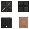 CREATE/STONE STUDIO/Sandwichera grill e waffle quadrupla moka / 3 piastre intercambiabili: Grill, Waffle e Sandwich, antiaderente, apertura 180º, 4 fette, spegnimento automatico, 1600W