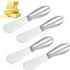 TEKONDA 4 pezzi Coltello per burro Taglierina per burro in acciaio inox Mini coltello Coltello per Nutella Coltello per dessert Coltello per tagliare il burro, HYD-04