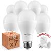 V-TAC 14 (2 pack da 7) Lampadine LED E27, 15W (1250 lumen equivalenti a 85W), Forma: Bulbo - Luce Bianco Naturale 4000K + 1 Sdoppiatore Omaggio