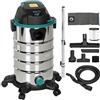 HOMCOM Aspirapolvere 3 in 1 da 1400W, 22kPa Aspirasolidi e Liquidi e Soffiatore, Bidone Aspiratutto da 30L in Acciaio Inox, Triplo Filtro con HEPA, Raggio di Pulizia 6m e Accessori, per Casa, Garage