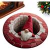 Generisch Tappeti natalizi per interni, Babbo Natale, Gnom, per cani, grandi superfici, decorazione natalizia, per interni, soggiorno, casa, ufficio, hotel, feste, esterni