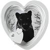 Arti & Mestieri 3543C158 Portafoto Romantico Cuore Mon Coeur 20x20h (13x13h) cm Colore Bianco Marmo