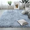 GUOGHUI Tappeti Salotto Shaggy 180 x 260 cm Pelo Lungo Tappeto Morbido Antiscivolo Antiscivolo Facile da Pulire Soggiorno Moderno, Ragazza, Grigio Chiaro