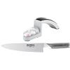 Global Set starter kit con coltello da cuoco cm 20 e affilacoltelli