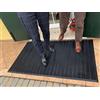 Generic Grande Tappeto entrata in gomma100% da esterni, antiscivolo drenante - bordo anti inciampo, Black, 0.9m x 1.5m