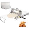 Generico Sfogliatrice Manuale Per Impasto Rullo Impasti Da Banco In Acciaio Inox Design Compatto Tavolo Con Spessore Regolabile 0.04-0.68 /0.02-1.06 Per Panetteria,Pizza,Croissant (Modello 400)